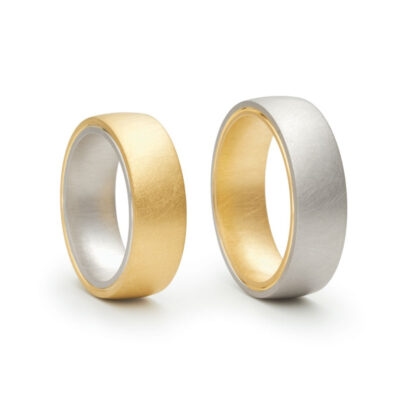 Eheringe Tango in Platin, Gold und Weissgold
