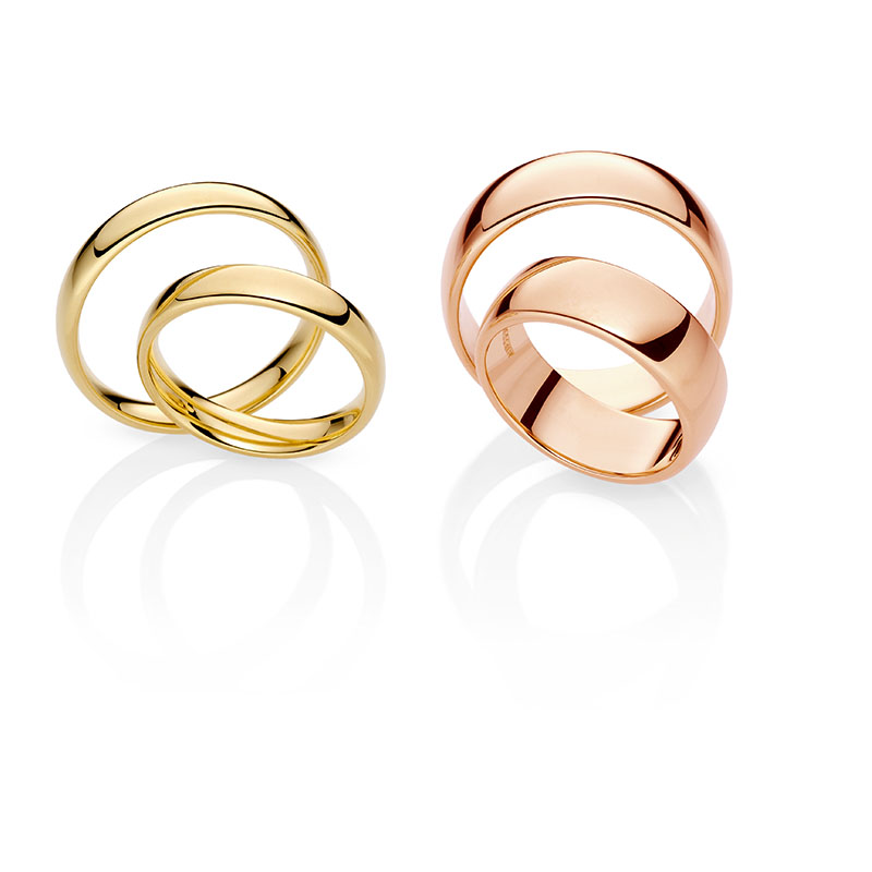 Ehering Modell Soft Classic in Gold & Rosegold